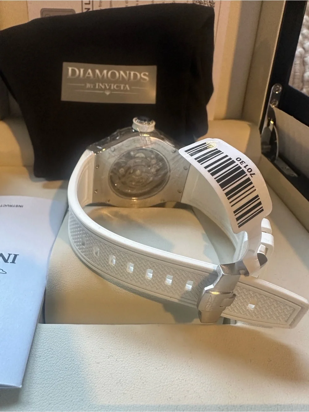 Invicta Objet D'Art Lumidia Diamond Automatic Men’s Watch-White(70130)